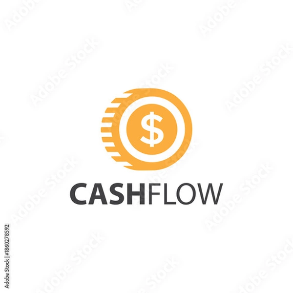 Obraz Cash Flow Logo Vector Money Simple