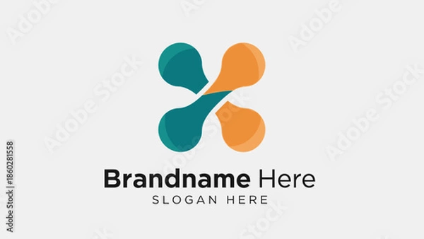 Obraz Abstract Logo Design Template with Colors.