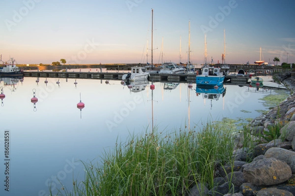 Obraz Sunset at the port