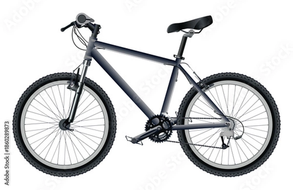 Obraz Mountain bike sport, mountain bike for man and woman isolated on a white background