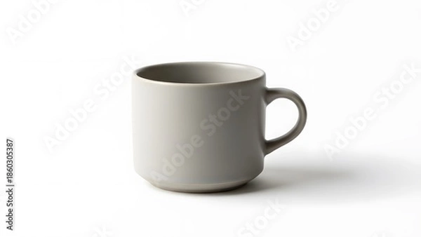 Fototapeta A simple gray coffee mug