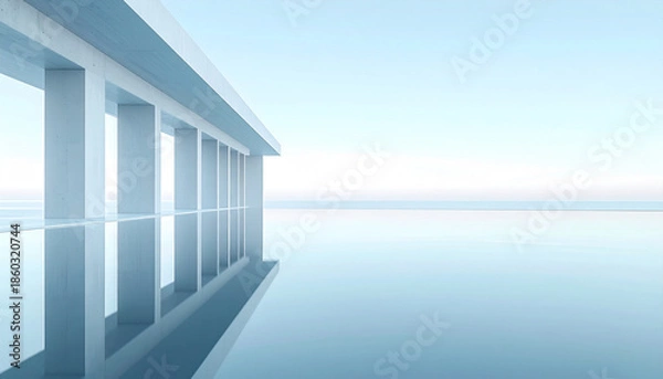 Obraz white house on the beach