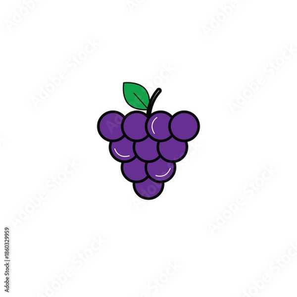 Obraz Grapes vector design eps file 