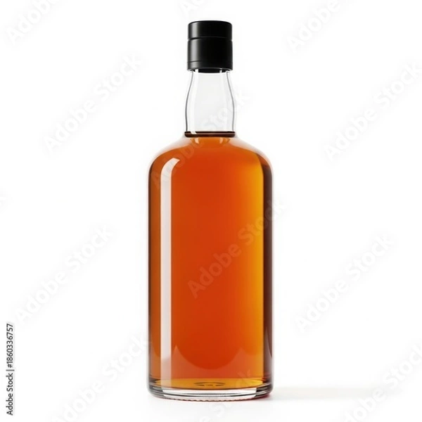 Obraz Whiskey bottle isolated on white background