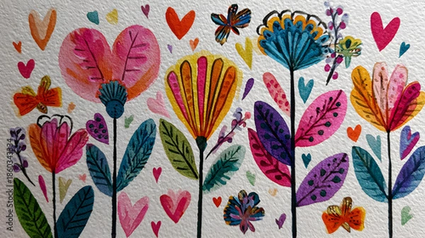 Obraz Whimsical Floral Pattern