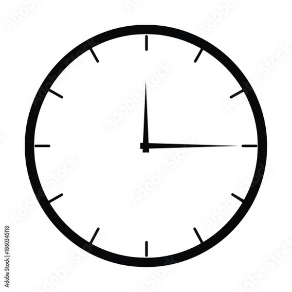Fototapeta wall clock isolated on white