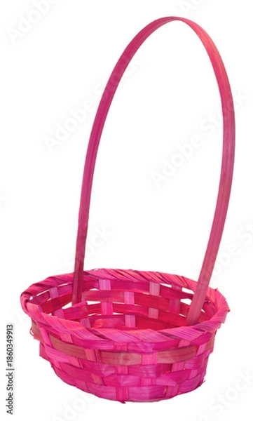 Obraz Bright Easter basket that is isolated and empty