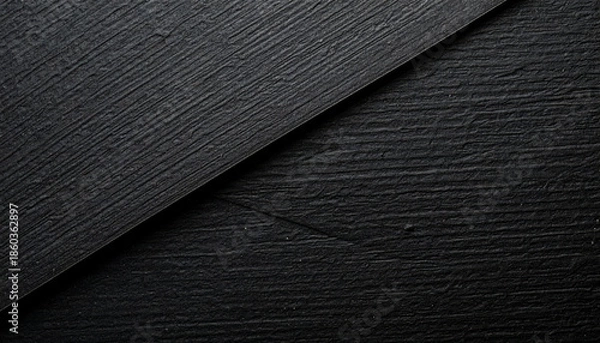 Obraz Black Rough Paper Texture, Dark Paper Pattern Close Up Background