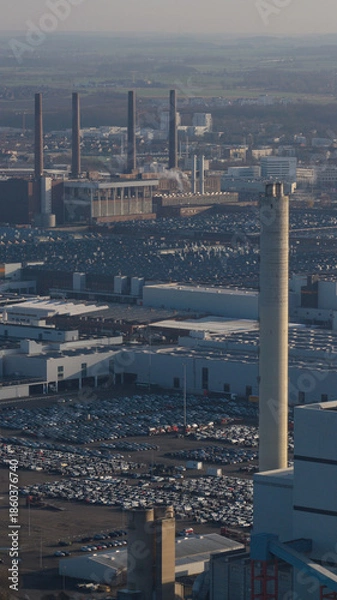Obraz Wolfsburg Car Manufacturing Plant Aerial