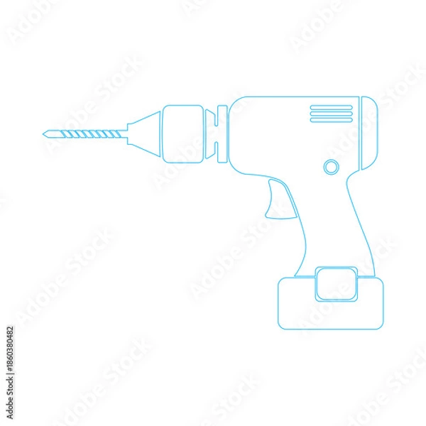 Obraz battery powered electric drill