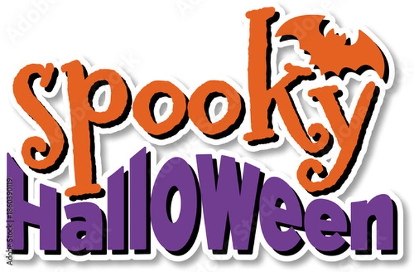 Obraz Halloween Text Sticker