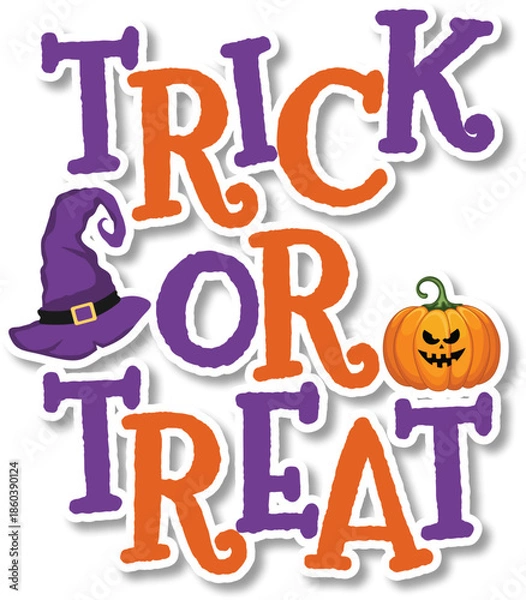 Obraz Halloween Text Sticker