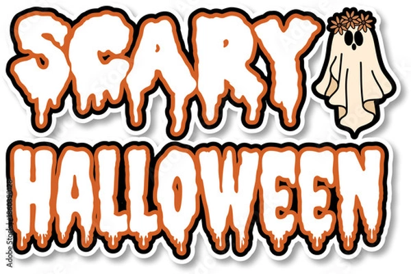 Obraz Halloween Text Sticker