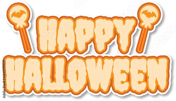 Obraz Halloween Text Sticker