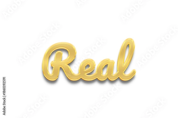 Fototapeta Real transparent 3d text style effect