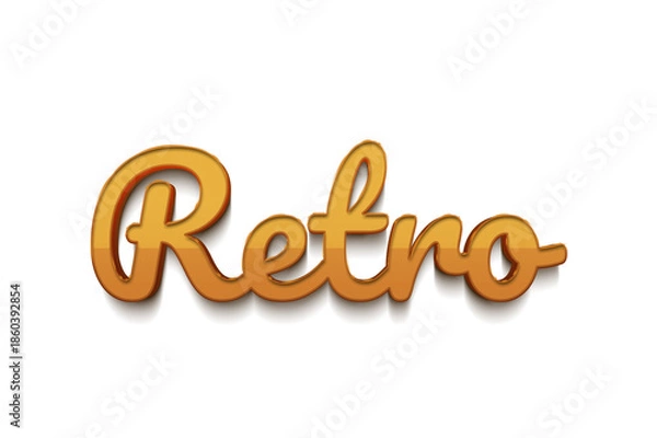 Fototapeta Retro transparent 3d text style effect