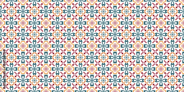 Obraz Decorative Floral Geometry Seamless Pattern Background