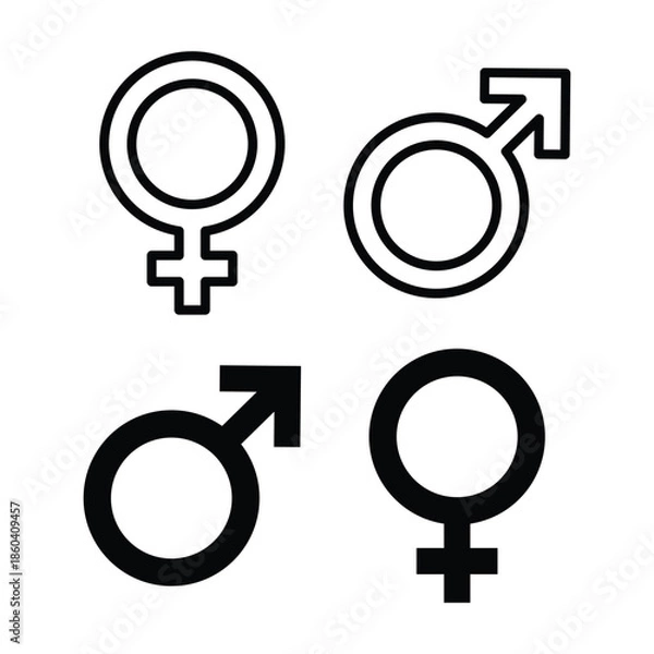 Obraz gender icon simple symbol