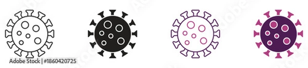 Obraz HIV Virus icon set , vector illustration.