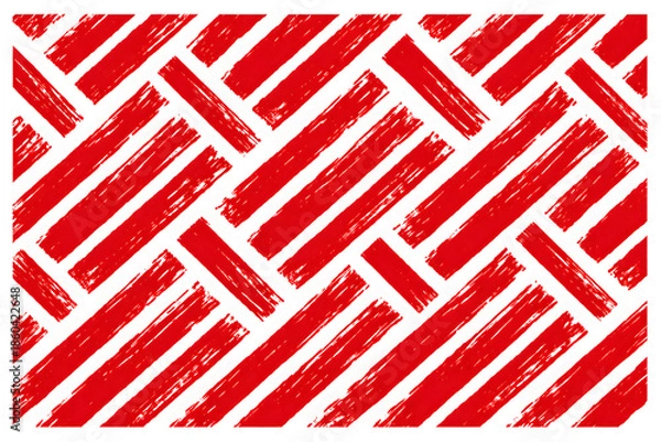 Fototapeta 赤いブラシストロークの斜めパターン背景