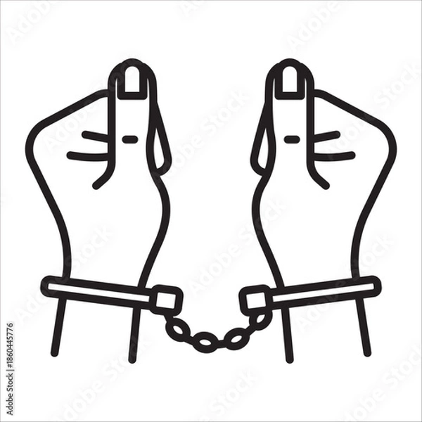 Fototapeta Prison icon outline vector