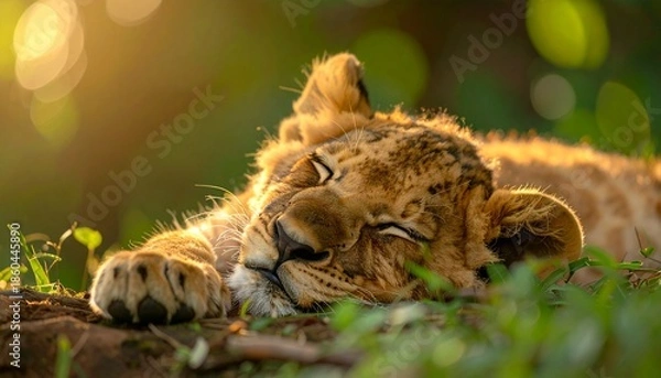 Obraz 寝ているライオン