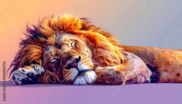 Obraz 寝ているライオン