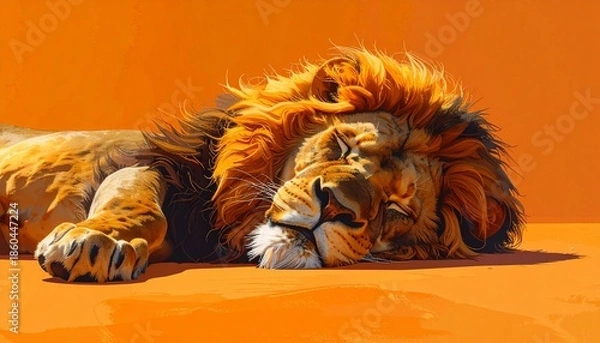 Obraz 寝ているライオン