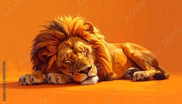 Obraz 寝ているライオン