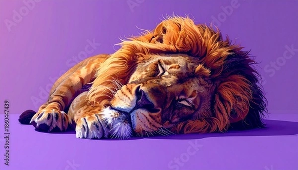 Obraz 寝ているライオン