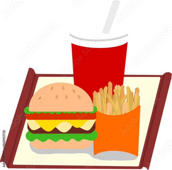 Obraz 햄버거 세트
