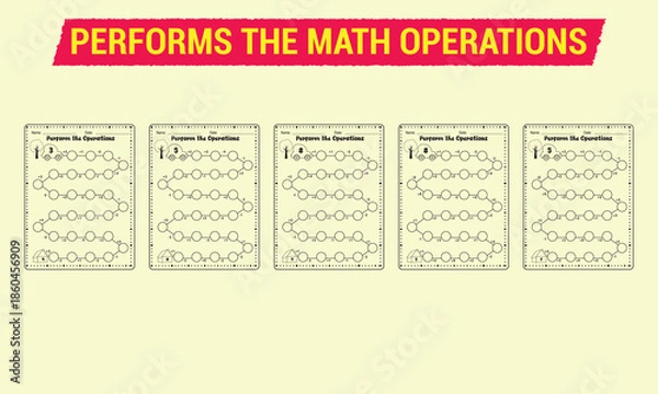 Fototapeta Performs the multiple math operation