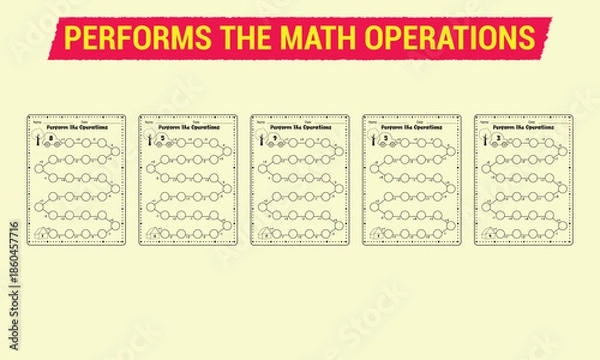 Fototapeta Performs the multiple math operation