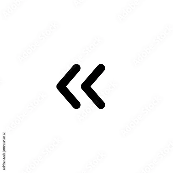 Obraz 矢印のアイコン　くの字　太い　シェブロン　二重