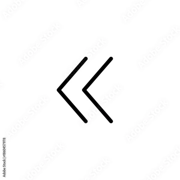 Obraz 矢印のアイコン　くの字　シェブロン　二重