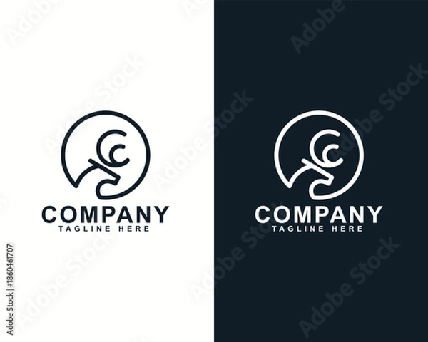 Obraz Minimalist Iconic Logo Design