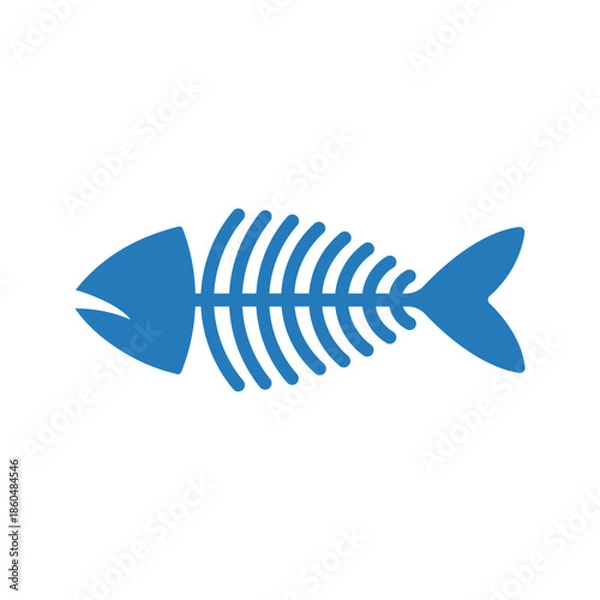 Fototapeta Fishbone skeleton icon