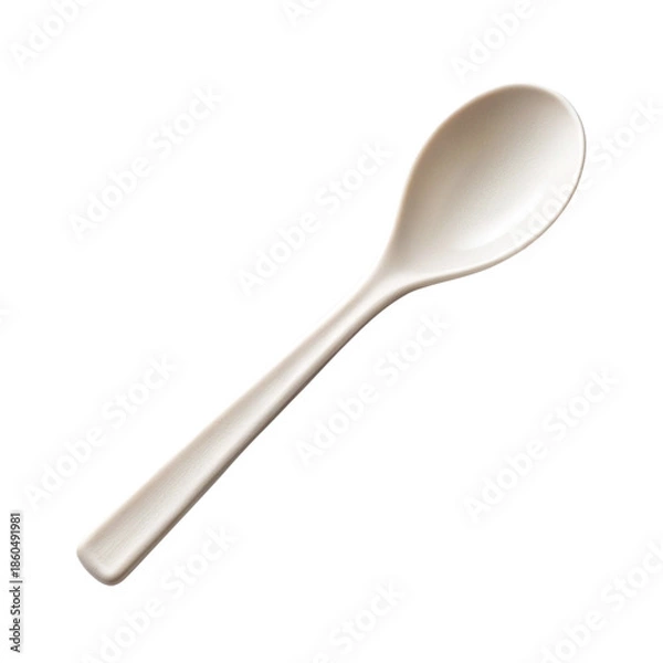 Obraz Disposable spoon isolated on white background