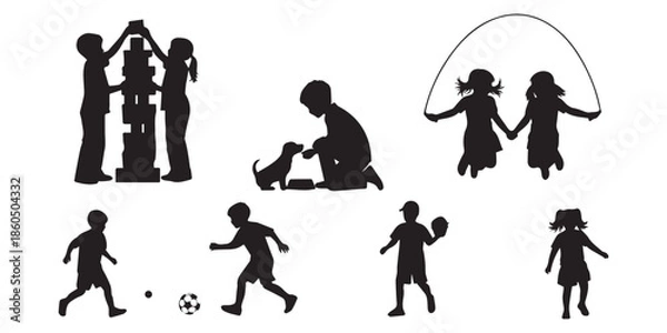 Obraz family silhouette vector