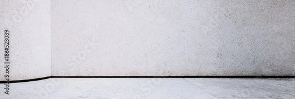 Fototapeta 白い壁と床のある部屋の一角