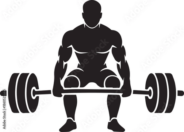 Obraz deadlift exercise icon