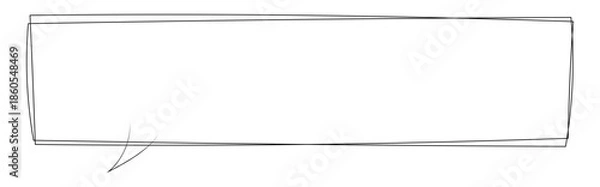 Fototapeta 吹き出しのイラスト13【手書き落書き風の二重線】