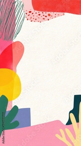 Obraz Bright Colors Form an Abstract Composition on a Simple Background