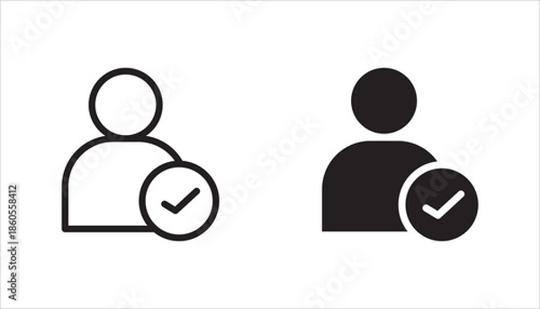 Obraz user icon set, with white background