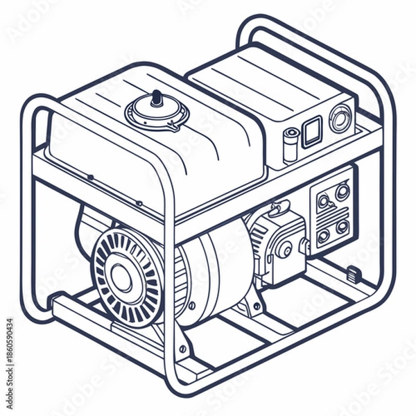 Obraz Industrial Electrical Generator Equipment Design