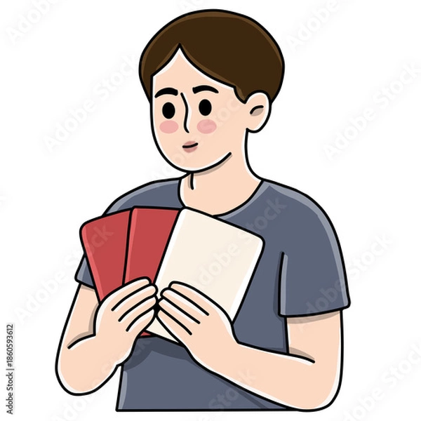 Obraz Man playing cards 