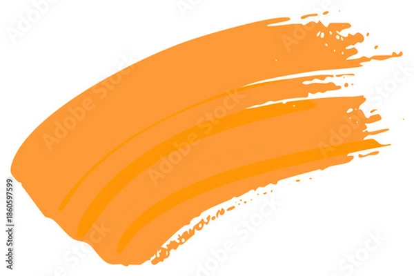Obraz Vibrant Orange Paint Brush Stroke Design Element