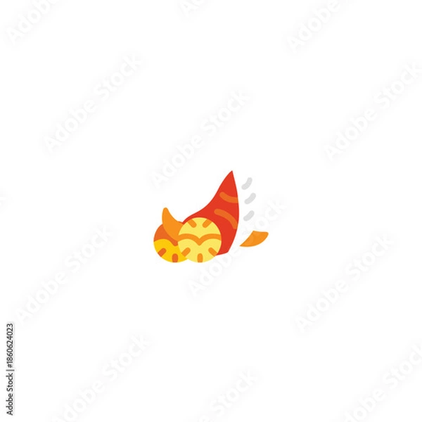 Obraz A-cassava-icon-colored-shape-art-Vector Illustration.