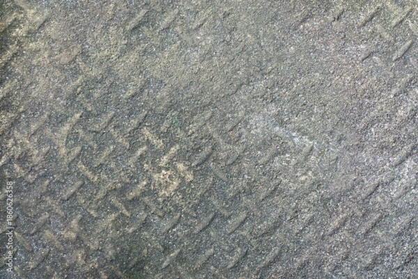 Obraz Concrete Surface with Geometric Metal Mold Texture Pattern