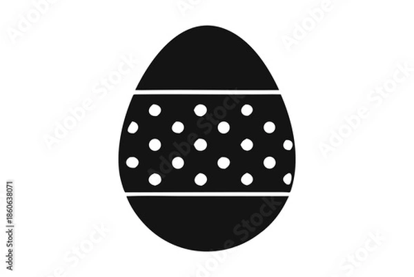 Obraz Easter Egg Silhouette, Happy Easter Vector, Easter egg icon, egg icon vector